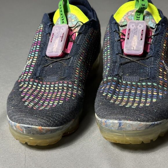 Nike Shoes Men 7Air VaporMax 2020 Flyknit Deep Royal Blue Multi CJ6740-400 - Picture 4 of 10